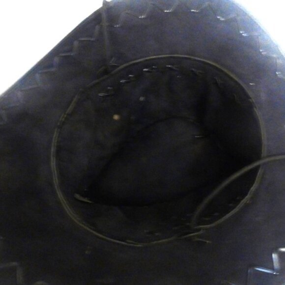 LEATHER HAT Bucket Hat Horse Riding Farm Woman's Leather Hat Men's Leather Hat - Picture 4 of 6